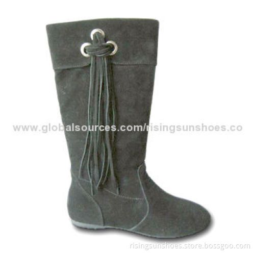 Women's Dress Boots with Suede Upper and TPR Outsole, OEM Orders Welcomed, Comes in Various Colors